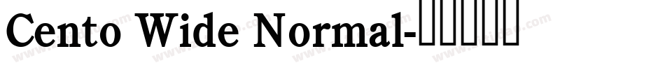 Cento Wide Normal字体转换